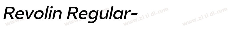 Revolin Regular字体转换